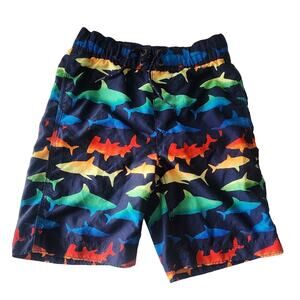 GAP Kids Swim Trunks with Colorful Shark Print
